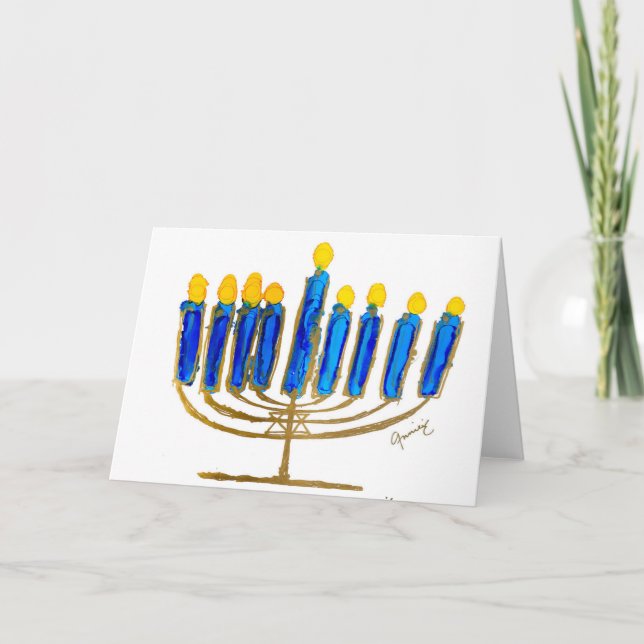 Happy Hanukkah Blank Card (Front)