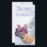 Happy Hanukkah Blue Block - Photocard Holiday Card<br><div class="desc">Happy Hanukkah Blue Block - Photocard</div>