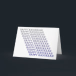 Happy Hanukkah Blue Silver Gray Card<br><div class="desc">Show your loved ones you care by sending them this Happy Hanukkah Card. The words Happy Hanukkah going from blue to gray make this design unique!</div>
