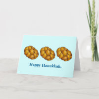 Happy Hanukkah Braided Challah Bread Chanukah