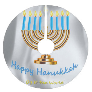 Happy Hanukkah Brushed Polyester Tree Skirt