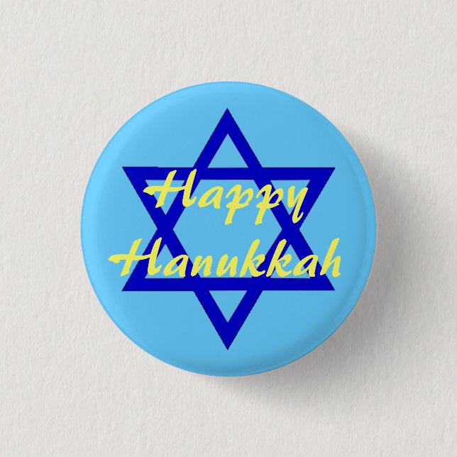 Happy Hanukkah Button (Front)