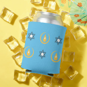 Happy Hanukkah Can Cooler