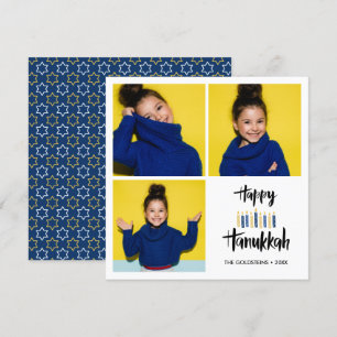 Happy Hanukkah Candles   Holidays 3 photos Invitation