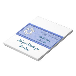 Happy Hanukkah Candy Bar Wrappers Gift Favours Notepad