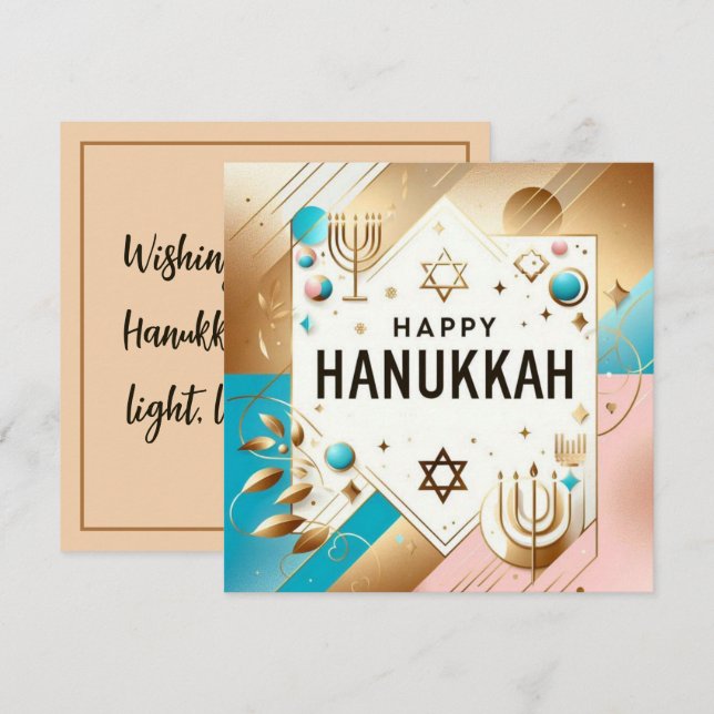 Happy Hanukkah Card (Front/Back)