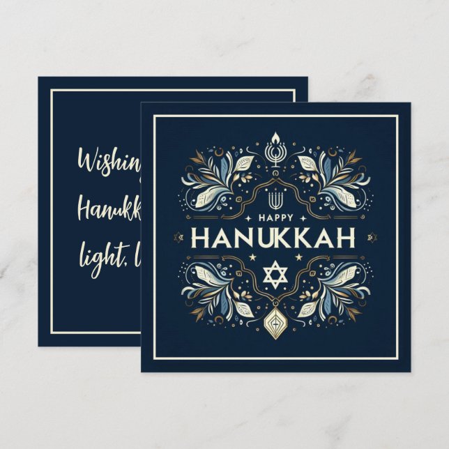 Happy Hanukkah Card (Front/Back)