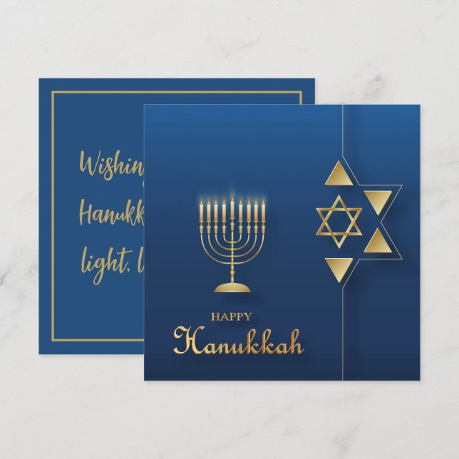 Happy Hanukkah Card (Front/Back)