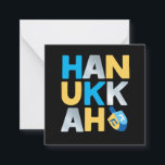 Happy Hanukkah Card<br><div class="desc">Our Hanukkah Note Card with a colourful dreidel,  is a modern,  fun way to dress up your holiday gifts this Chanukkah. Enquiries: message us or email bestdressedbread@gmail.com
Happy Hanukkah!</div>