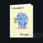 Happy Hanukkah Card with Cute Elephant<br><div class="desc">Fun,  casual,  and happy card. Perfect for family,  friends,  co-workers,  and kids' classmates! Let everyone know you didn't forget to wish them a Happy Hanukkah!</div>