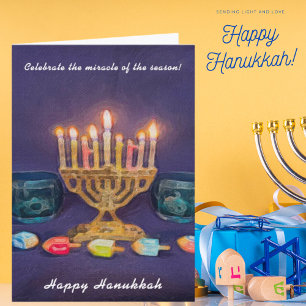 Happy Hanukkah Celebrate Miracle of Season Card