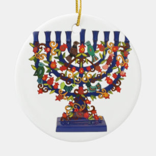 HAPPY HANUKKAH CERAMIC TREE DECORATION