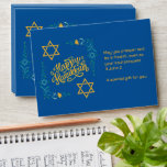 HAPPY HANUKKAH Chanukah Gelt Envelope<br><div class="desc">Stylish HAPPY HANUKKAH Chanukah Gelt envelope, with CUSTOMIZABLE TEXT, especially designed with the Star of David, corner embroidery and descriptive typography. Main colour is tekhelet blue. The text on the right hand side is CUSTOMIZABLE so you can add your personalised message, eg. your name or organisation's name. This Hanukkah gelt...</div>