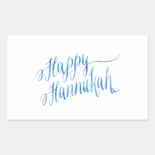 Happy Hanukkah Chanukah HANNUKKAH HANUKA Rectangular Sticker (Front)