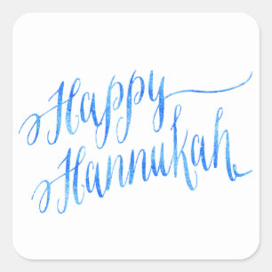 Happy Hanukkah Chanukah HANNUKKAH HANUKA Square Sticker