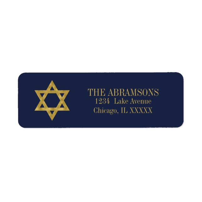 Happy Hanukkah Chanukah Holiday Address Labels (Front)