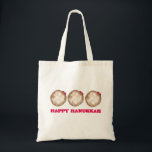 Happy Hanukkah Chanukah Jelly Doughnut Doughnut Tote Bag<br><div class="desc">Features an original illustration of a jelly doughnut topped with powdered sugar. Perfect for Hanukkah!

Don't see what you're looking for? Need help with customisation? Contact Rebecca to have something designed just for you.</div>