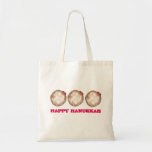 Happy Hanukkah Chanukah Jelly Doughnut Doughnut Tote Bag<br><div class="desc">Features an original illustration of a jelly doughnut topped with powdered sugar. Perfect for Hanukkah!

Don't see what you're looking for? Need help with customisation? Contact Rebecca to have something designed just for you.</div>
