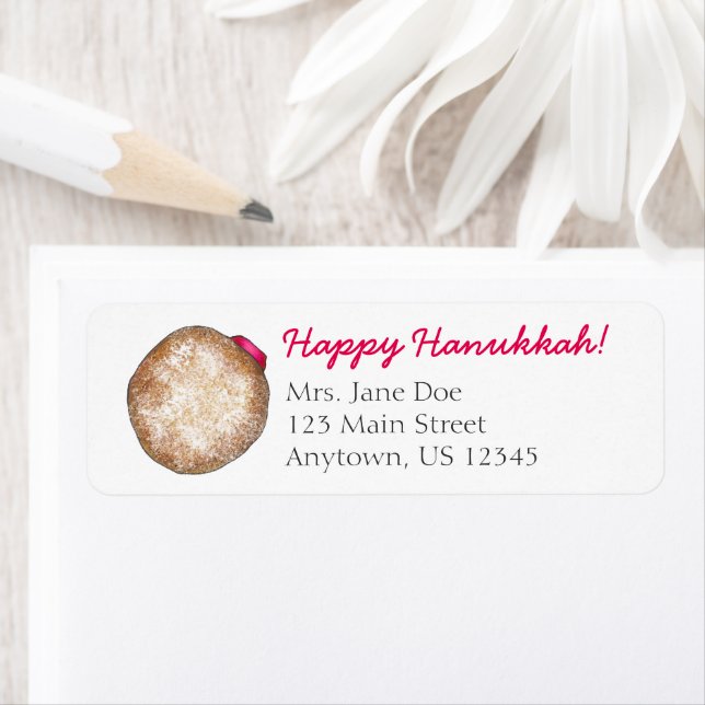 Happy Hanukkah Chanukah Jelly Doughnut Sufganiyah (Insitu)