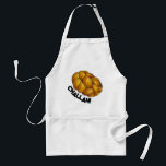 Happy Hanukkah Chanukah Jewish Challah Bread Food Standard Apron<br><div class="desc">Apron features an original challah bread illustration,  with Challah! in a fun font. Great for celebrating Hanukkah.

Lots of additional illustrations are also available from this shop. Don't see what you're looking for? Need help with customisation? Contact Rebecca to have something designed just for you!</div>