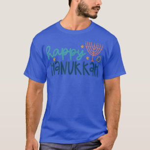 Happy Hanukkah Chanukah Menorah Jewish Holiday T-Shirt