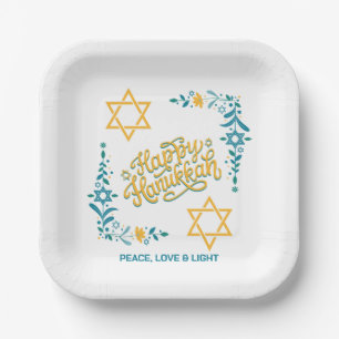 HAPPY HANUKKAH Chanukah Paper Plate