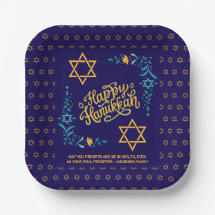 HAPPY HANUKKAH Chanukah Paper Plate