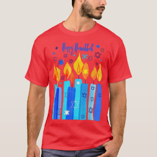 Happy Hanukkah Chanukkah Star Of David Menorah Jew T-Shirt