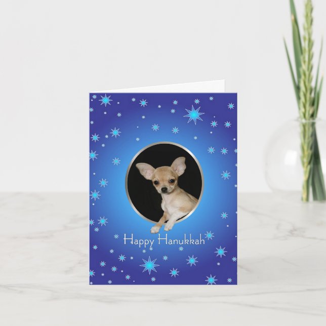 Happy Hanukkah Chihuahua Card (Front)