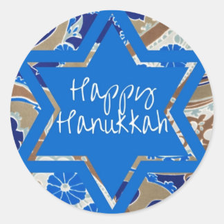 Happy Hanukkah Classic Round Sticker