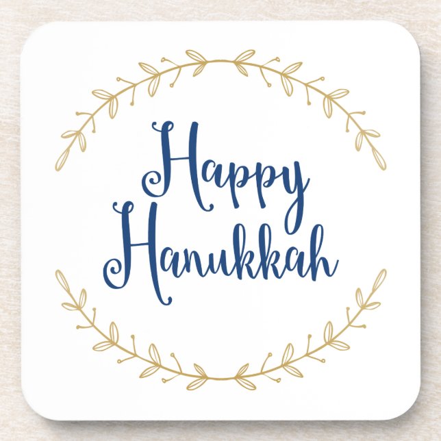 Happy Hanukkah Coaster (Front)