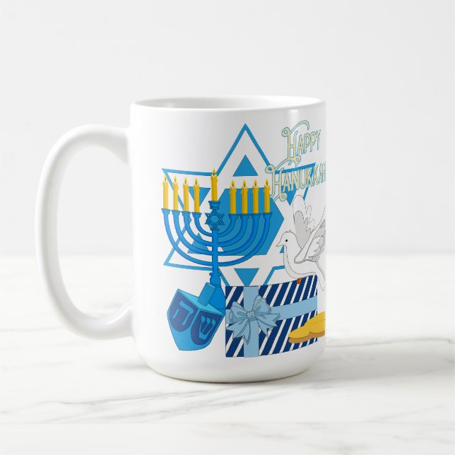 Happy Hanukkah Coffee Mug (Left)