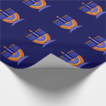 Happy Hanukkah. Colourful Menorah Gift  Wrapping Paper<br><div class="desc">Happy Hanukkah. Colourful Menorah design Gift Wrapping Paper. Matching cards,  party invitations and gifts available in the Jewish Holidays / Hanukkah Category of our store.</div>
