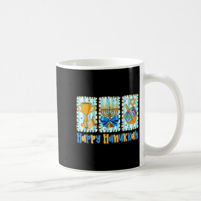 Happy Hanukkah Coquette Menorah Dreidel Chanukah G Coffee Mug (Right)