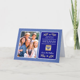 Happy Hanukkah. Custom Photo  Holiday Card