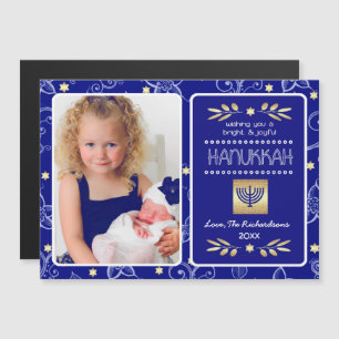 Happy Hanukkah. Custom Photo Magnetic Card
