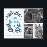 Happy Hanukkah CUSTOM PHOTOS Holiday Card<br><div class="desc">Hope you like this holiday design. Add your own photos and text to the front by clicking "Personalise this template". Be sure to arrange your photos under the "group" which creates the white border. Everything is adjustable. Add text to the back too and change the background colours. Check my shop...</div>