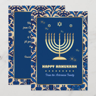 Happy Hanukkah. Customisable Greeting Cards