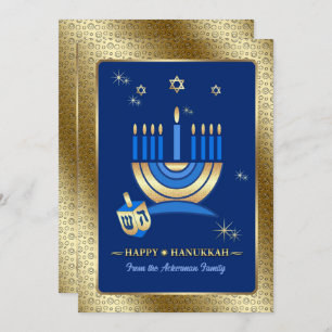 Happy Hanukkah. Customisable Greeting Cards