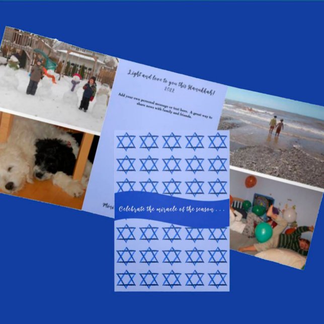 Happy Hanukkah Customiz Celebrate Miracle of Light Tri-Fold Announcement (Creator Uploaded)