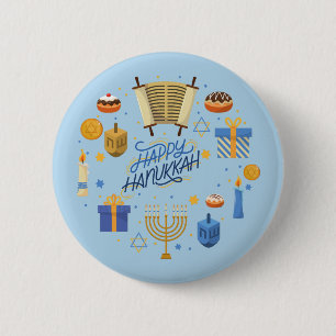 Happy Hanukkah Cute 6 Cm Round Badge
