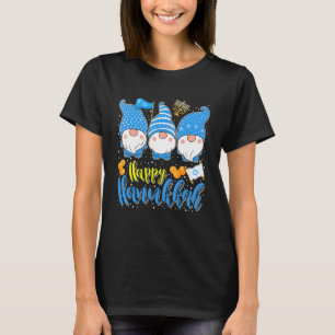 Happy Hanukkah Cute Hanukkah Chanukah Three Gnomes T-Shirt