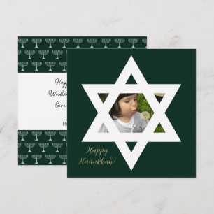 Happy Hanukkah Cute Photo Card