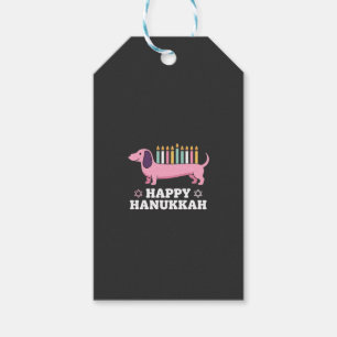Happy Hanukkah Dachshund Dog Gift Tags