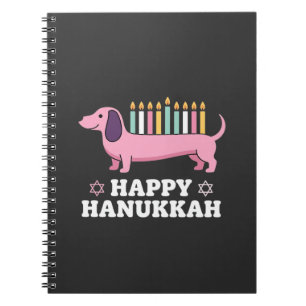 Happy Hanukkah Dachshund Dog Notebook