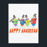 Happy Hanukkah Dancing  Dreidels Holiday Postcard<br><div class="desc">What a great  Chanukah gift with these dancing dreidels wishing all a Happy Hanukkah.</div>