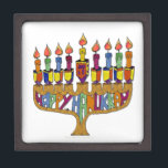 Happy Hanukkah Dreidels Menorah Gift Box<br><div class="desc">You are viewing The Lee Hiller Design Collection. Apparel,  Gifts & Collectibles Lee Hiller Photography or Digital Art Collection. You can view her Nature photography at http://HikeOurPlanet.com/ and follow her hiking blog within Hot Springs National Park.</div>