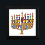 Happy Hanukkah Dreidels Menorah Gift Box<br><div class="desc">You are viewing The Lee Hiller Design Collection. Apparel,  Gifts & Collectibles Lee Hiller Photography or Digital Art Collection. You can view her Nature photography at http://HikeOurPlanet.com/ and follow her hiking blog within Hot Springs National Park.</div>