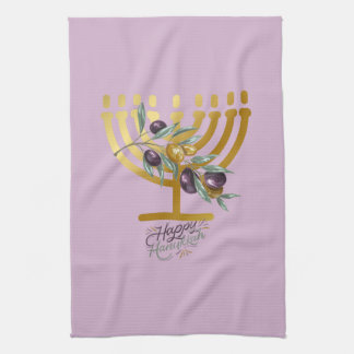 Happy Hanukkah Entertaining Tea Towel