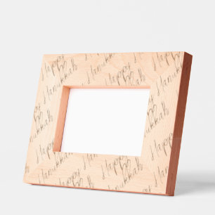 Happy Hanukkah Etched Wood Typography Timeless Frames